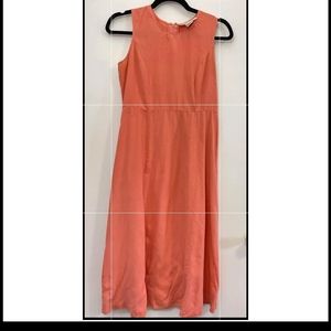 Cute Peach Dress- Zipper Back